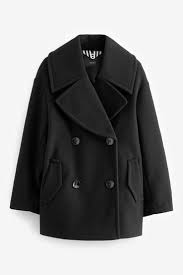 Double Ted Long Sleeved Peacoat
