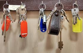 Block Safety Keys Keychain Hanging