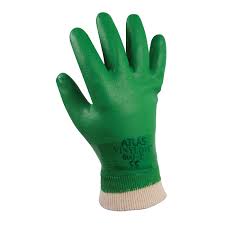 Atlas Green Lined Vinyl Gloves