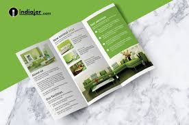 trifold interior design brochures psd
