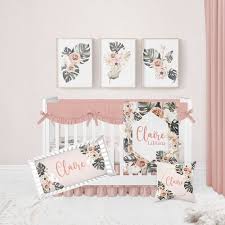 Baby Girl Crib Bedding Set Tropical