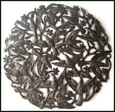Detailed Metal Wall Hanging Birds And