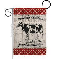 farm cow barnyard s garden flag