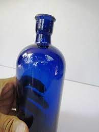 Antique Poison Bottle Glass Cobalt Blue