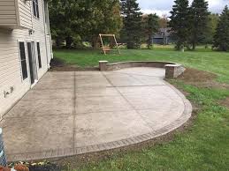 backyard concrete patio ideas stained