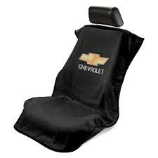 Black Towel Seat Cover With Chevy Logo