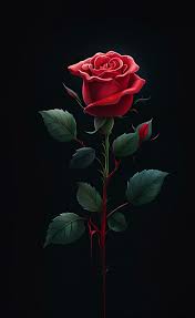 red rose flower on dark background
