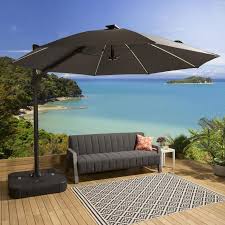 luxury grey round rotating parasol