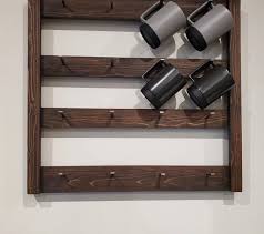 Coffee Mug Rack For Wall Wooden Wall