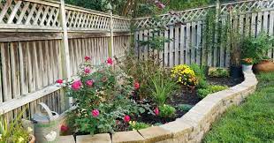 Raised Garden Bed Against Fence