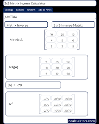 Nxn Inverse Matrix Calculator
