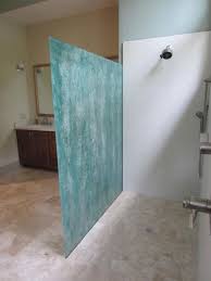 Fused Glass Shower Wall In Hanging