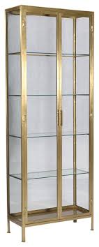 Brass Glass Display Cabinet Modern