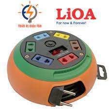 Ổ cắm điện tròn đa năng LIOA, kiểu đĩa bay, 3 lỗ, 6 lỗ, 1 công tắc, dây dài  5M, 10M - Ổ cắm điện Thương hiệu LiOA