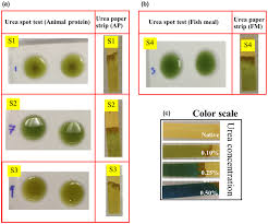 colorimetric results of a spot test and