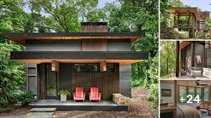 modern wooden house compact design