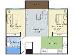 2 Bedroom 1 Bath Floor Plan Westford