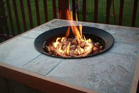 Deck With A Diy Gas Fire Pit