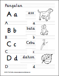 Filipino Alphabet Sheets Handwriting Worksheets