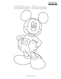 mickey mouse coloring page super fun