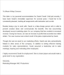 Recommendation Letter from an Employer Word Free Download LiveCareer