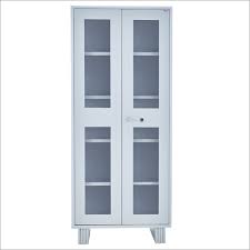 White Glass Door Steel Bookcase At Best