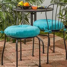 turquoise round outdoor seat cushions