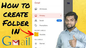 how to create folders in gmail app