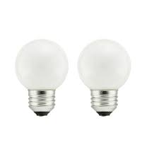Sylvania 25 Watt Double Life G16 5 Incandescent Light Bulb 2 Pack 10589 The Home Depot
