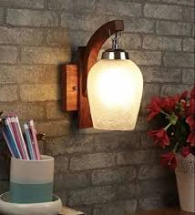 Goblet Wooden Wall Light Sconce Lamp
