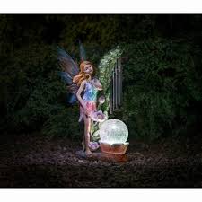 Outdoor Solar Powered Pink Blue Fairy