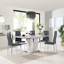 Vienna Grey Marble Extending Dining