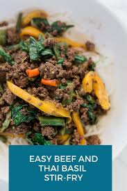 easy beef and thai basil stir fry