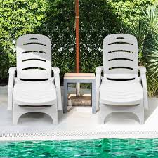 Plastic Outdoor Chaise Lounge Chair