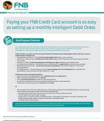 paying your fnb credit card account is