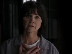 Nora Hodges (Cindy Williams) angrily speaks to the police about her granddaughter, cancer patient, April (Madeleine Martin) being molested by Billy and the ... - SVU-SICK-3