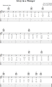 Away In A Manger Chords Sheet Music And Tab For Guitar