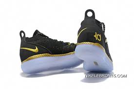 These footwears have become popular in pop culture and have also become a collector's item. Copuon Nike Kd 11 Black Gold Kevin Durant Basketball Shoes Basketballonline Girls Basketball Shoes Kevin Durant Basketball Shoes Basketball Shoes For Men