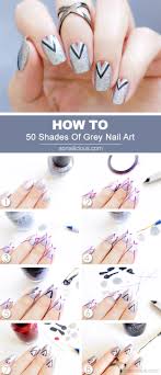 50 shades of grey nail art tutorial