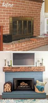 Painted Brick Fireplace Makeover Ideas
