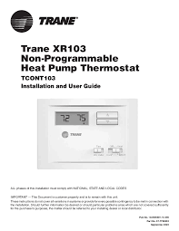 trane xr103 non programmable heat pump