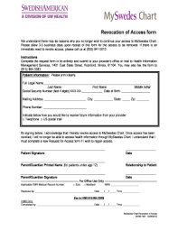 Fillable Online Revocation Of Access Form Swedish American