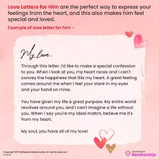 100 love letters for him straight from