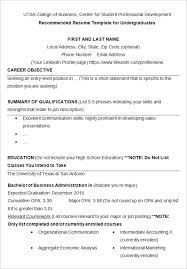 profile resume sample business student resume example infographic