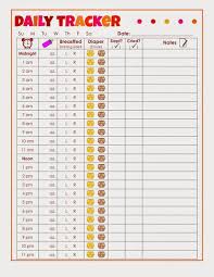 Printable Daily Tracker Page For Infant Or Baby Record