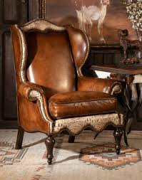 Canyon Sauvage Wingback Chair Leather