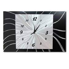 Black Wall Clock Contemporary Large