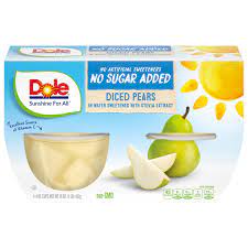 save on dole fruit cups pears diced no