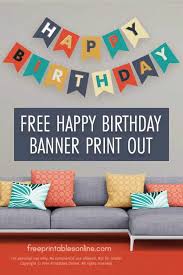 Happy Birthday Banner Print Out Free