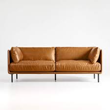 wells leather sofa reviews crate